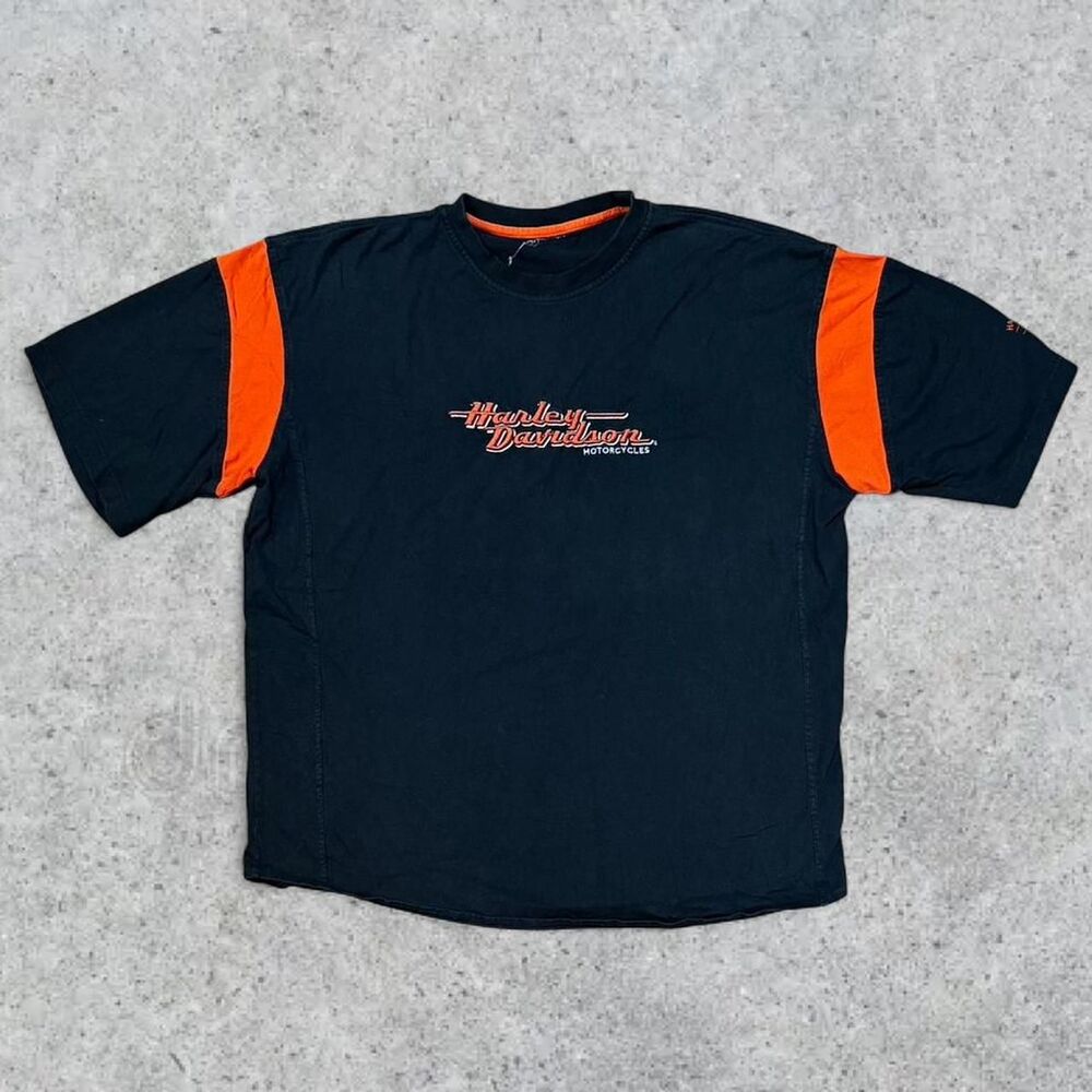 Vintage Harley Davidson Motorcycles Embroidered Short Sleeve T Shirt